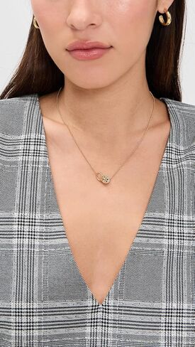 Tory Burch Women's Icon Pavé Interlocking Pendant Necklace in Kuwait
