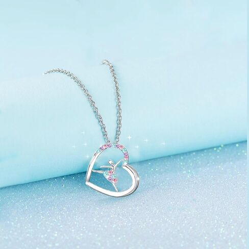 M&Ostyle Dance Necklace for Girls Womens Crystal Pendant Necklaces Gifts Jewelry Gifts for Girls Daughter Granddaughter Niece Birthday Gift for Dance Lovers Christmas Graduation Gift over 3 years old in Saudi Arabia