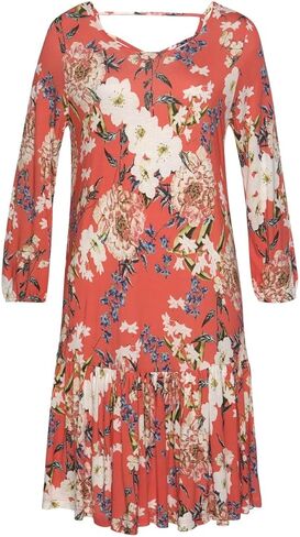 LASCANA Women’s Floral Drop Waist Dress – Elegant, Playful, and Perfect for Summer Events in Kuwait