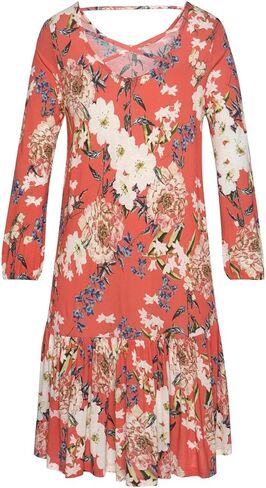 LASCANA Women’s Floral Drop Waist Dress – Elegant, Playful, and Perfect for Summer Events in Kuwait