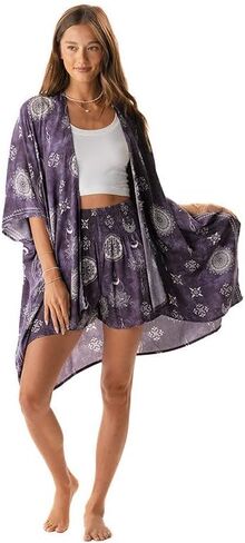 Women's Boho Beach Kimono Cover up Lightweight and Flowy Mandala Print in Saudi Arabia