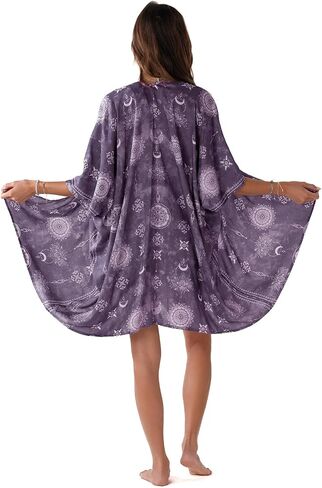 Women's Boho Beach Kimono Cover up Lightweight and Flowy Mandala Print in Saudi Arabia