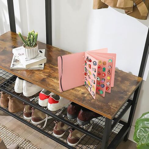 Collector's Book for Displaying Shoe Accessories, Flip-Flop LeatherShoe Charm Organizer, 120 Holes for Organizing and Storing Shoe Accessories While Traveling(COLOR:Pink, 26x21.3x3cm) in Saudi Arabia