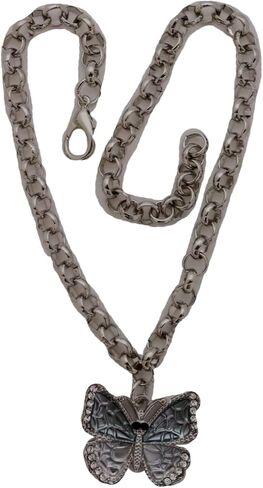 TrendyFashionJewelry Women's Silver Boot Jewelry Chain Pair With Gray Rhinestone Butterfly Charm Handmade In USA (BC238) in Kuwait
