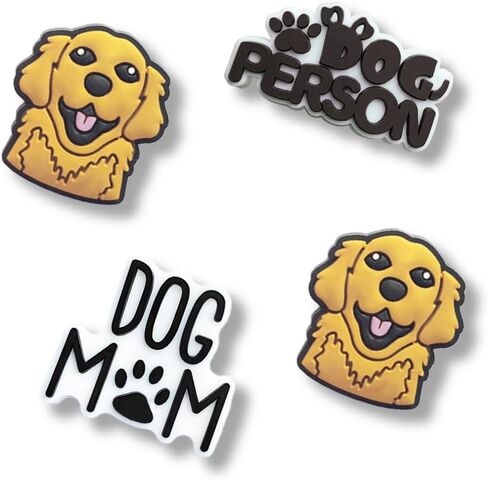 سحر حذاء Golden Retriever - هدية ساحرة لتزيين الكلب الذهبي المسترد اللطيف للأولاد والأطفال والمراهقين والبالغين - مجموعة من 4 قطع in Kuwait