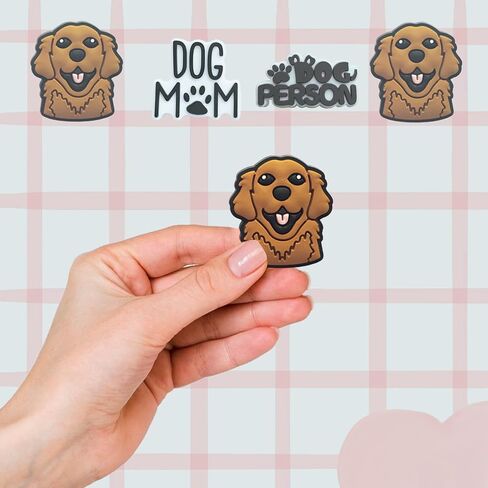 سحر حذاء Golden Retriever - هدية ساحرة لتزيين الكلب الذهبي المسترد اللطيف للأولاد والأطفال والمراهقين والبالغين - مجموعة من 4 قطع in Kuwait