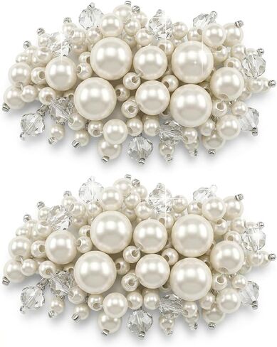 1 Pair Shoe Decorations Clips Detachable, Elegant Pearl Shoe Clips for Heels, Flats, Wedding and Daily Wear in Kuwait