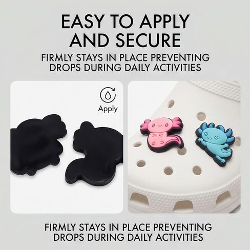 22PCS Axolotl Croc Charms Cute Kawaii Animal for Party Favors Gifts | 22PCS pink axolotl croc charms, cute kawaii animal. Waterproof PVC. Fit crocs & bags. Perfect for party favors gifts. in Saudi Arabia