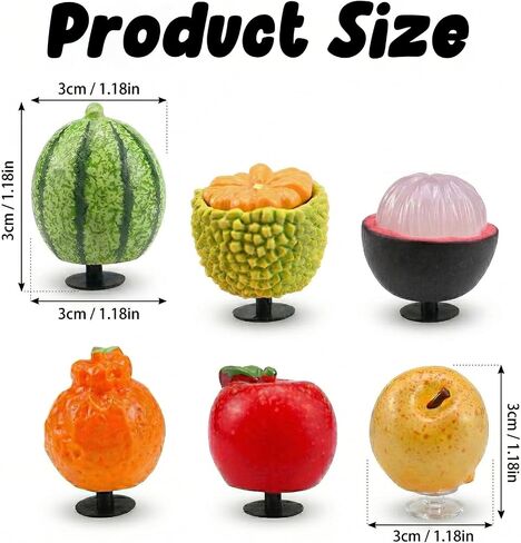 6 Pieces Shoe Charms for Girls and Women, Cute 3D Fruit, Watermelon, Apple, Orange, Summer Resin Shoes Decorations Charms, DIY Shoe Accessories for Party Favor in Saudi Arabia