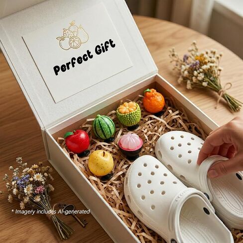 6 Pieces Shoe Charms for Girls and Women, Cute 3D Fruit, Watermelon, Apple, Orange, Summer Resin Shoes Decorations Charms, DIY Shoe Accessories for Party Favor in Saudi Arabia