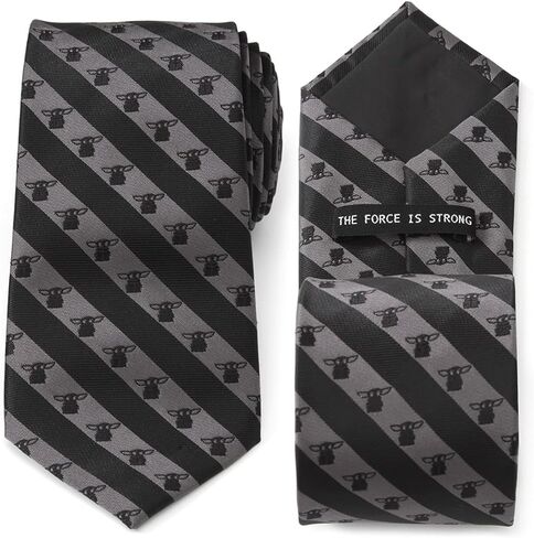Cufflinks Inc. The Child Charcoal Stripe Men's Tie The Mandalorian Official Merch in Kuwait