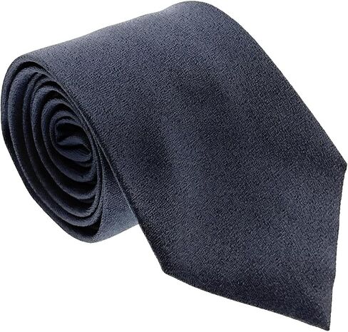 Emporio Armani Steel Blue Solid Textured Men's Tie – Made in Italy in Kuwait