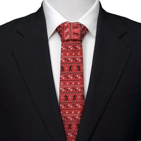 Cufflinks Inc. Mickey Fair Isle Red Men's Tie in Kuwait