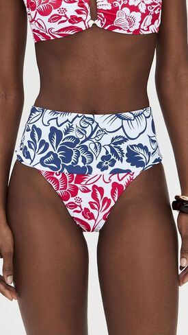 FARM Rio Women's Cashew and Birds High Waist Full Bikini Bottoms in Kuwait