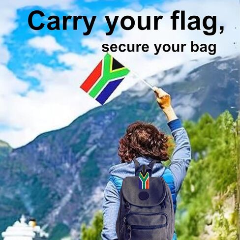 [Pack 2] tag8 South Africa Flag Smart Luggage tag |Trendy Luggage tag ID Identification | Suitcase Tag | Fashionable Digital Name tag | Airline Compliant, SITA World Tracer Code Enabled | Gift idea in Saudi Arabia
