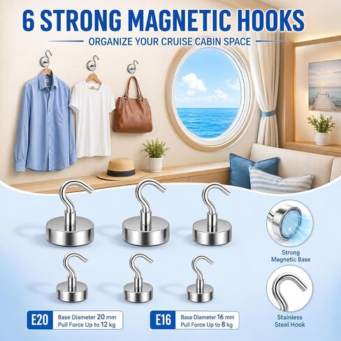 Cruise Essentials 2026, 23 Pcs Cruise Must Haves Kit with 7-in-1 Power Strip, Magnetic Hooks, Lanyards, Luggage Tag Holders, Waterproof Phone Pouches, Towel Bands for Alaska Cruise Essentials in Saudi Arabia