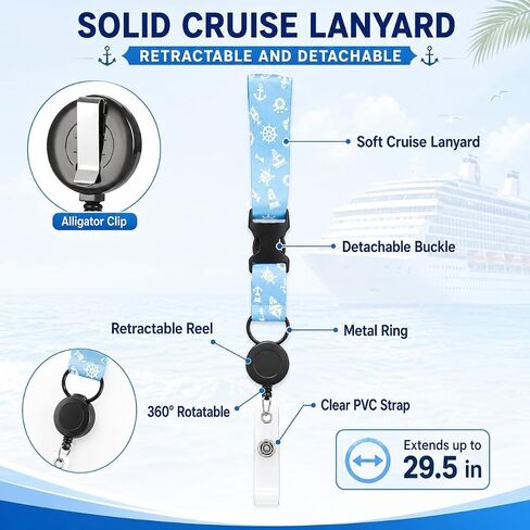Cruise Essentials 2026, 23 Pcs Cruise Must Haves Kit with 7-in-1 Power Strip, Magnetic Hooks, Lanyards, Luggage Tag Holders, Waterproof Phone Pouches, Towel Bands for Alaska Cruise Essentials in Saudi Arabia