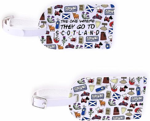 Scotland Travel Luggage Tag Edinburgh Souvenir Gift Scotland Gift for Scottish Lover Edinburgh Thistle Bag Tag (Scotland-tag) in Kuwait