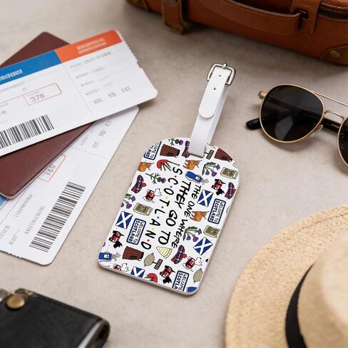 Scotland Travel Luggage Tag Edinburgh Souvenir Gift Scotland Gift for Scottish Lover Edinburgh Thistle Bag Tag (Scotland-tag) in Kuwait