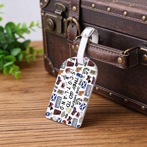 Scotland Travel Luggage Tag Edinburgh Souvenir Gift Scotland Gift for Scottish Lover Edinburgh Thistle Bag Tag (Scotland-tag) in Kuwait