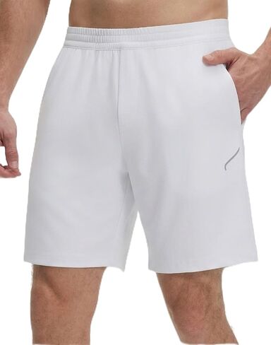 M MAELREG Men's Athletic Running Shorts Quick Dry 7" Elastic Waist Lightweight Sports Gym Workout Shorts with Zipper Pockets in Kuwait
