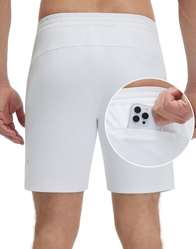 M MAELREG Men's Athletic Running Shorts Quick Dry 7" Elastic Waist Lightweight Sports Gym Workout Shorts with Zipper Pockets in Kuwait