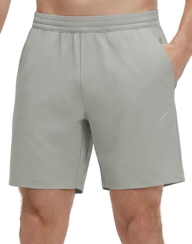 M MAELREG Men's Athletic Running Shorts Quick Dry 7" Elastic Waist Lightweight Sports Gym Workout Shorts with Zipper Pockets in Kuwait