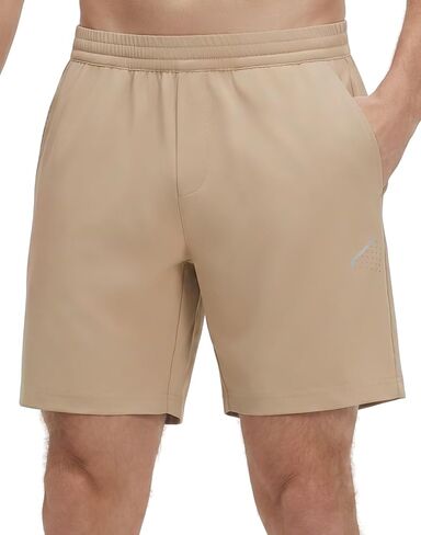 M MAELREG Men's Athletic Running Shorts Quick Dry 7" Elastic Waist Lightweight Sports Gym Workout Shorts with Zipper Pockets in Kuwait
