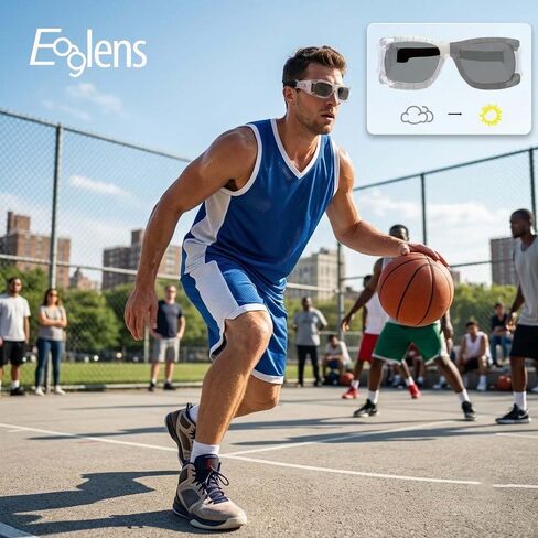 photochromic frame and lens Basketball Dribbling Glasses Sports Protective Eyewear Goggles for Men Women in Saudi Arabia