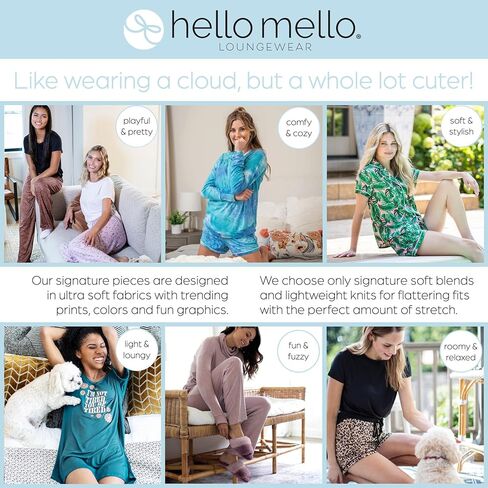 Hello Mello Beauty Sleep Satin Button-Down Pajama Lounge Shirt & Lounge Pajama Shorts For Women - Sleep Easy Tiger, Large/X-Large in Kuwait
