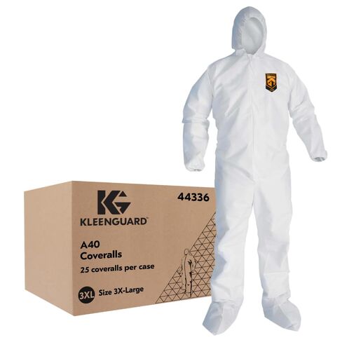 KleenGuard 44334 A40 أساور مرنة، للكاحل، غطاء محرك السيارة وغطاء للأحذية، مقاس X-Large، أبيض (علبة مكونة من 25) in Kuwait