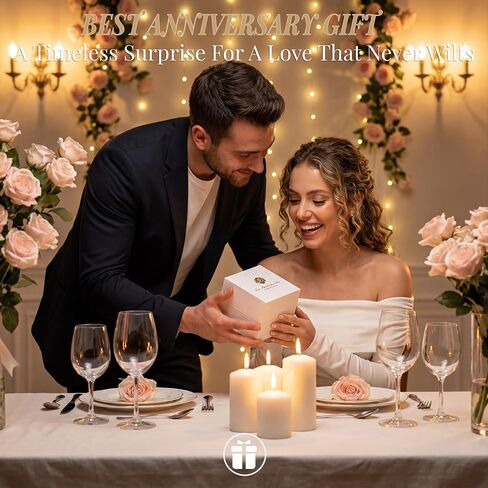 Crystal Rose for Women/Her, Romantic Wedding Anniversary Day Gifts for Wife, Unique Wedding, Birthday, Mother's Day Keepsake Ornament for Girlfriend, Mom, Couples in Saudi Arabia