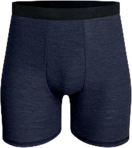 Arms of Andes AoA Men's Alpaca Wool Long Fit Boxers: 160 Ultralight | Navy Blue/M in Saudi Arabia