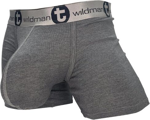 Wildmant Modal Monster Cock 5" Inseam Boxer Brief Gray in Saudi Arabia
