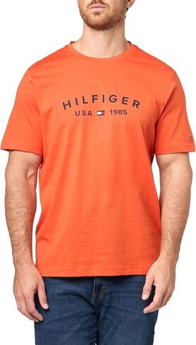 Tommy Hilfiger Men's Short Sleeve Cotton Graphic T-Shirts with Printed Logo in Saudi Arabia