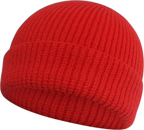 PFFY Trawler Short Fisherman Beanie Roll-up Edge Knit Cuff Beanies Winter Hats for Men Women in Saudi Arabia