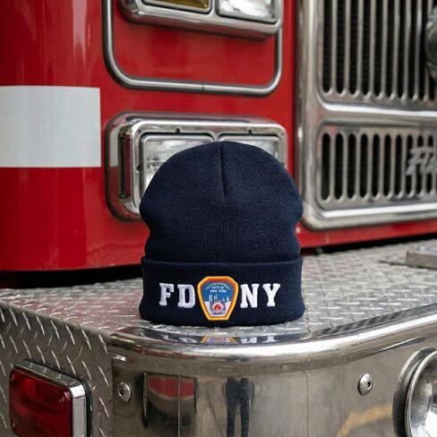 Artisan Owl NY Fire Department-Inspired Winter Beanie Hat, Blue in Kuwait