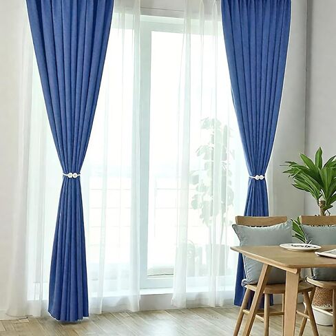 2 Pack Silver Magnetic Curtain Tiebacks - Heavy Duty No Drill Curtain Holdbacks for Drapes & Sheers | Decorative Metal Clips for Living Room, Bedroom, Office & Outdoor Use in Kuwait