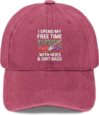 I Spend My Free-Time with Hoes and Dirt Bags Funny Gardener Hats for Boyfriends in Kuwait