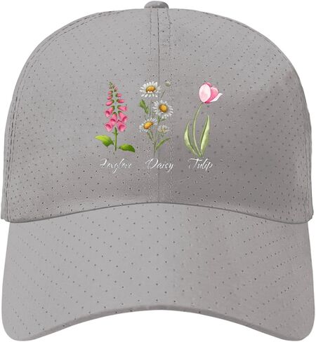 Flower Cute Foxglove Daisy Tulip Hat for Him Low Profile Washed Distressed in Kuwait
