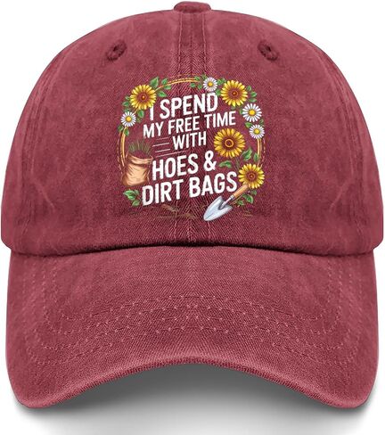 I Spend My Free-Time with Hoes and Dirt Bags Funny Gardener Hats for Boyfriends in Kuwait