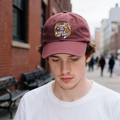 I Spend My Free-Time with Hoes and Dirt Bags Funny Gardener Hats for Boyfriends in Kuwait