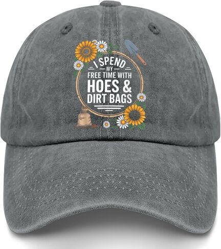 I Spend My Free-Time with Hoes and Dirt Bags Funny Gardener Hats for Son in Kuwait
