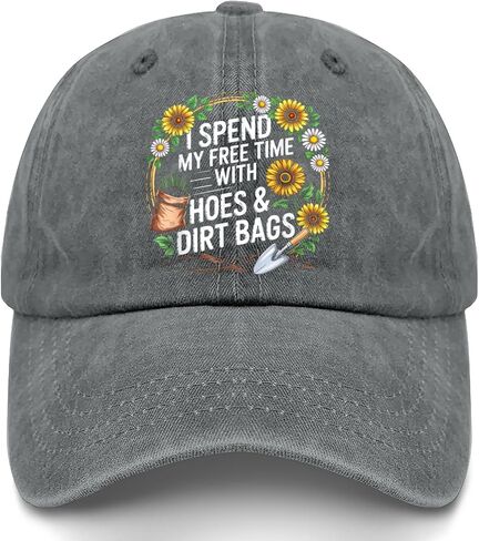 I Spend My Free-Time with Hoes and Dirt Bags Funny Gardener Hats for Boyfriends in Kuwait