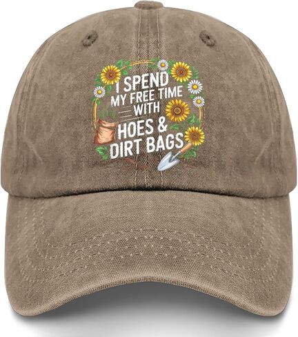 I Spend My Free-Time with Hoes and Dirt Bags Funny Gardener Hats for Boyfriends in Kuwait