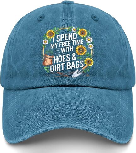 I Spend My Free-Time with Hoes and Dirt Bags Funny Gardener Hats for Boyfriends in Kuwait