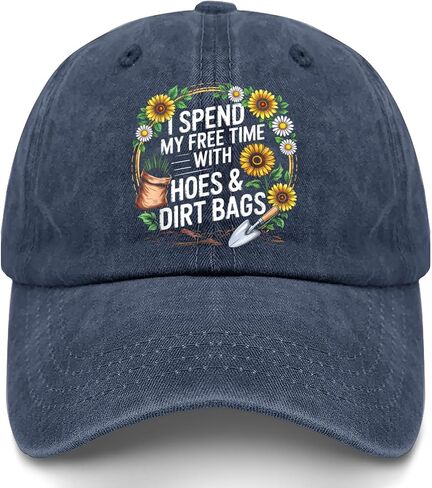 I Spend My Free-Time with Hoes and Dirt Bags Funny Gardener Hats for Boyfriends in Kuwait