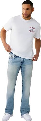 True Religion Men’s Billy Flap Bootcut Jean 34" – Relaxed Fit, Iconic Flap Pockets, Signature Horseshoe Stitching in Kuwait