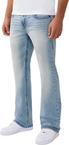 True Religion Men’s Billy Flap Bootcut Jean 34" – Relaxed Fit, Iconic Flap Pockets, Signature Horseshoe Stitching in Kuwait