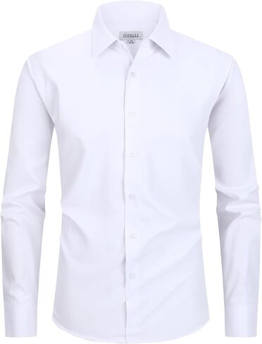 Men's Dress Shirt 4-Way Stretch Slim Fit Business, Casual, Prom, Wedding Button Down Shirts in Saudi Arabia